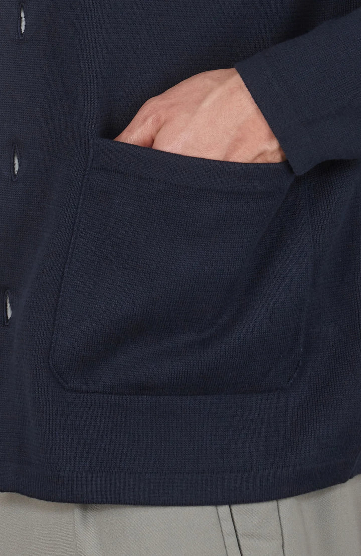 The Benjamin Knitted Overshirt - Navy