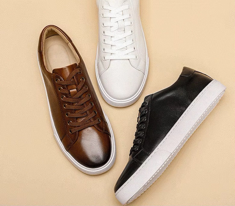 Tuxedo Leather Trainer