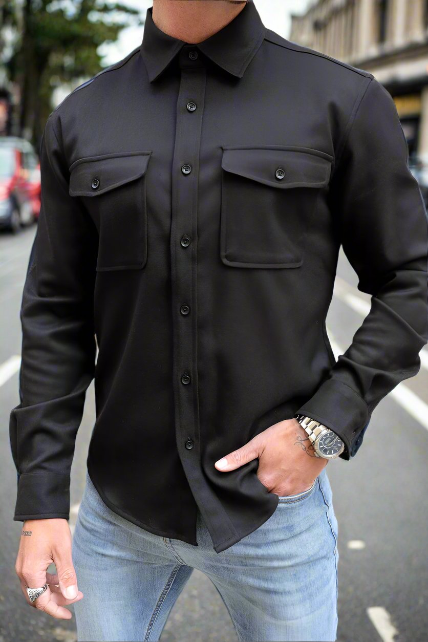 The Verona Overshirt - Black